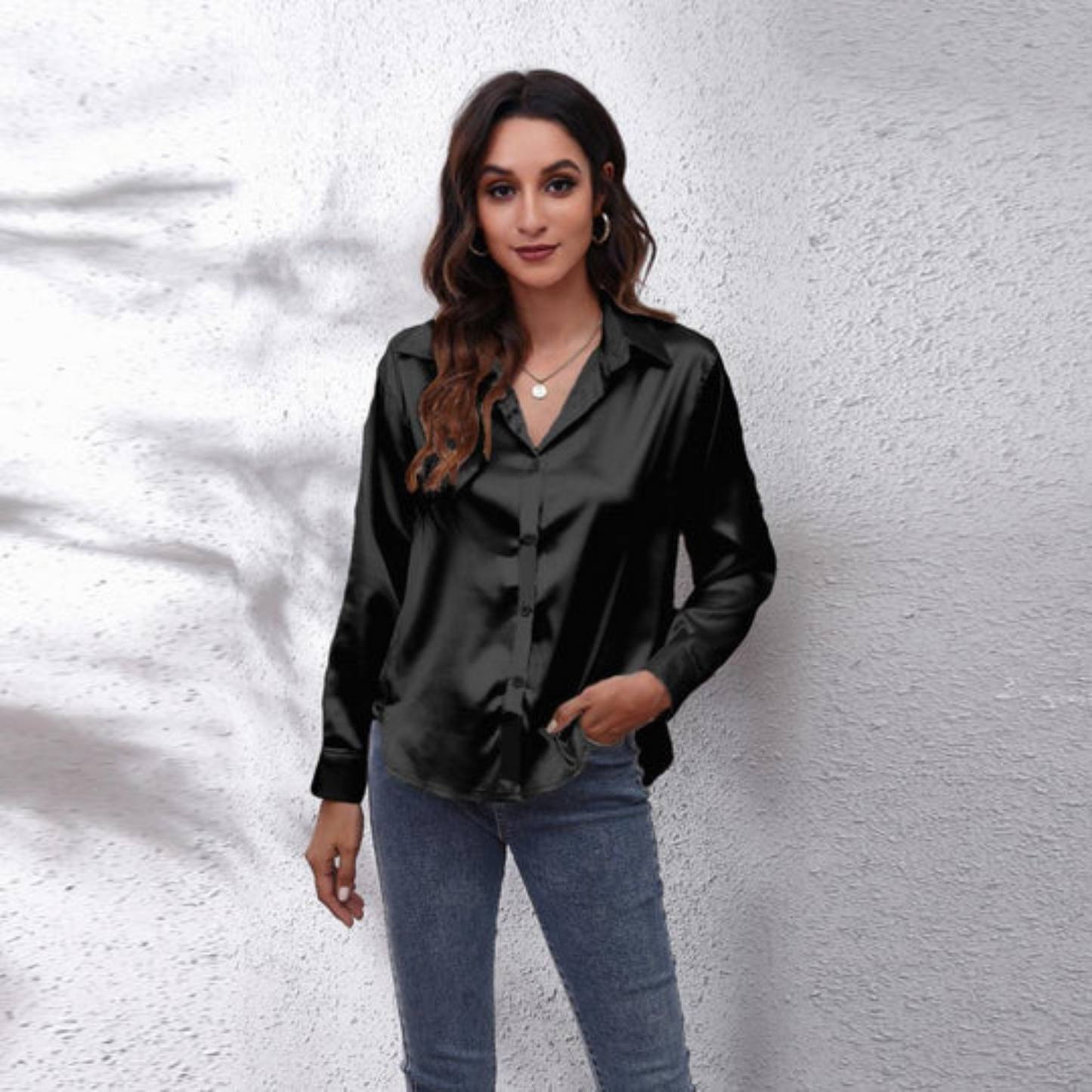 Carina® | Satin summer blouse for women