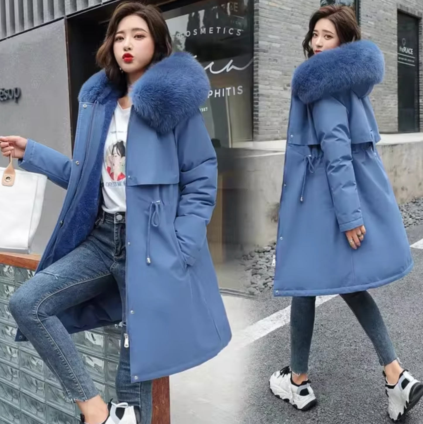 Beatriz® | Long wool coat with hood