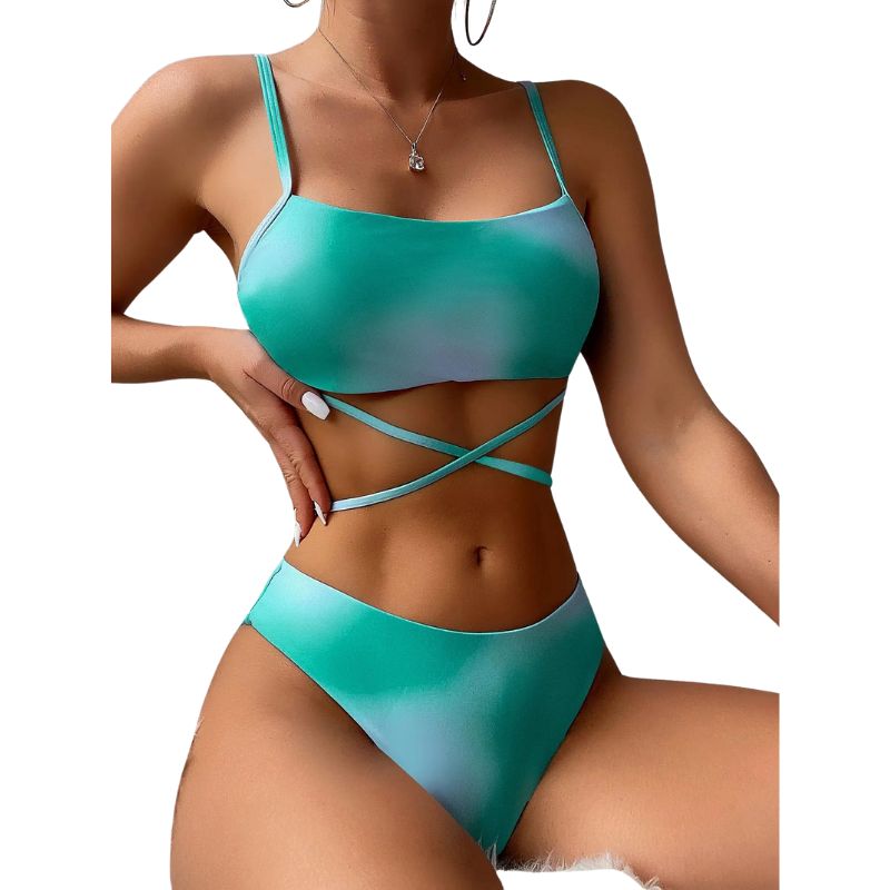 Luciana® | 3-Piece Bikini Swimsuit With Laces And Beach Skirt