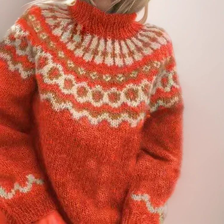 Ylliana - Knitted hoodie - Cosy turtleneck