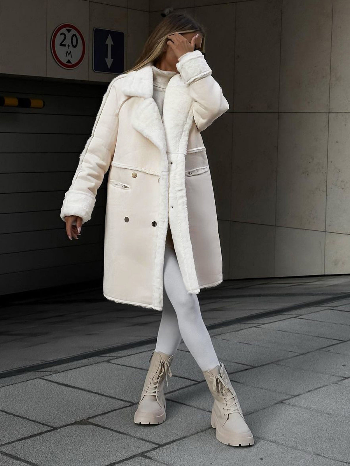 Blasa® | Extra long faux fur coat