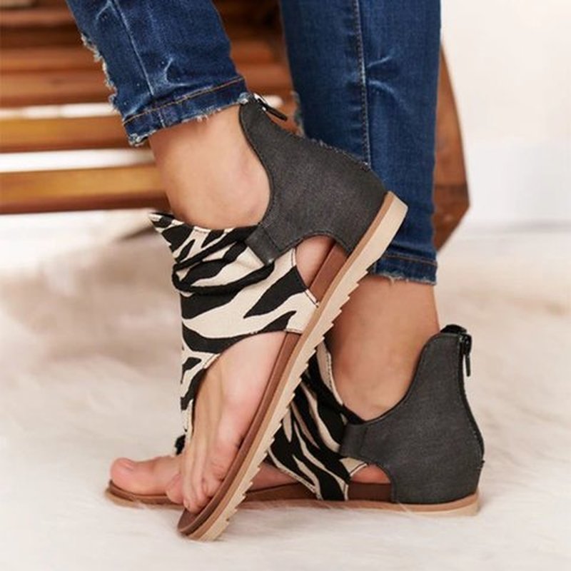 Paula® | Boho Animal Print Sandals