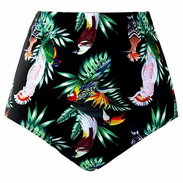 Noelia® | Summer Women High Waist Bikini Briefs Floral Swimwear