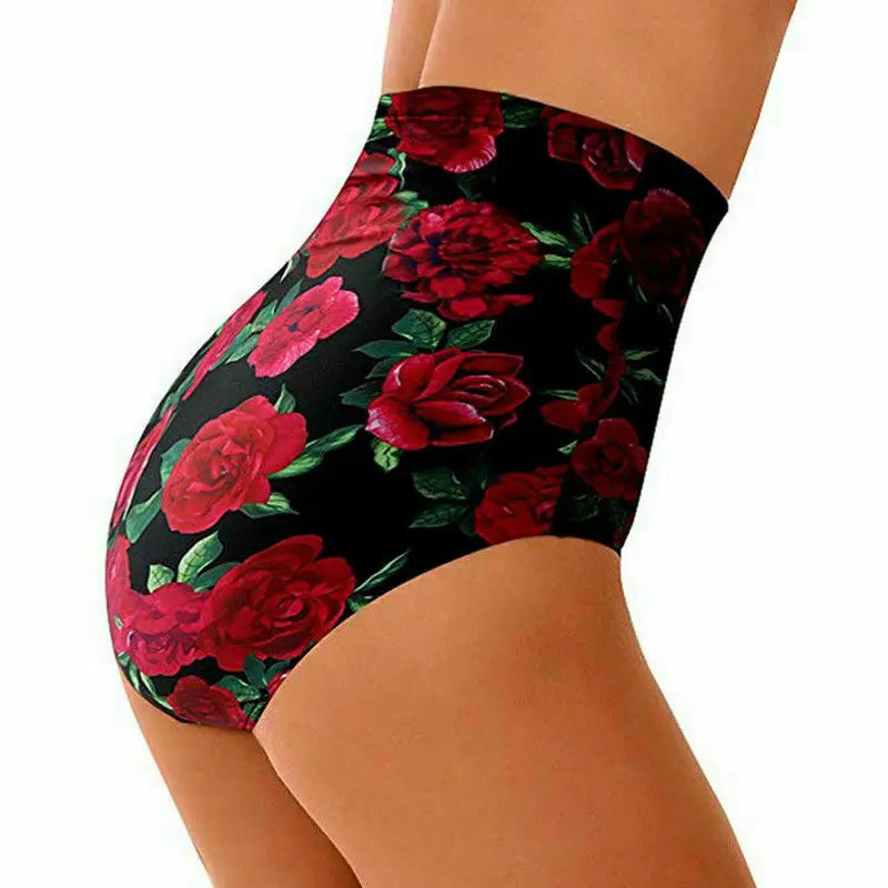 Noelia® | Summer Women High Waist Bikini Briefs Floral Swimwear
