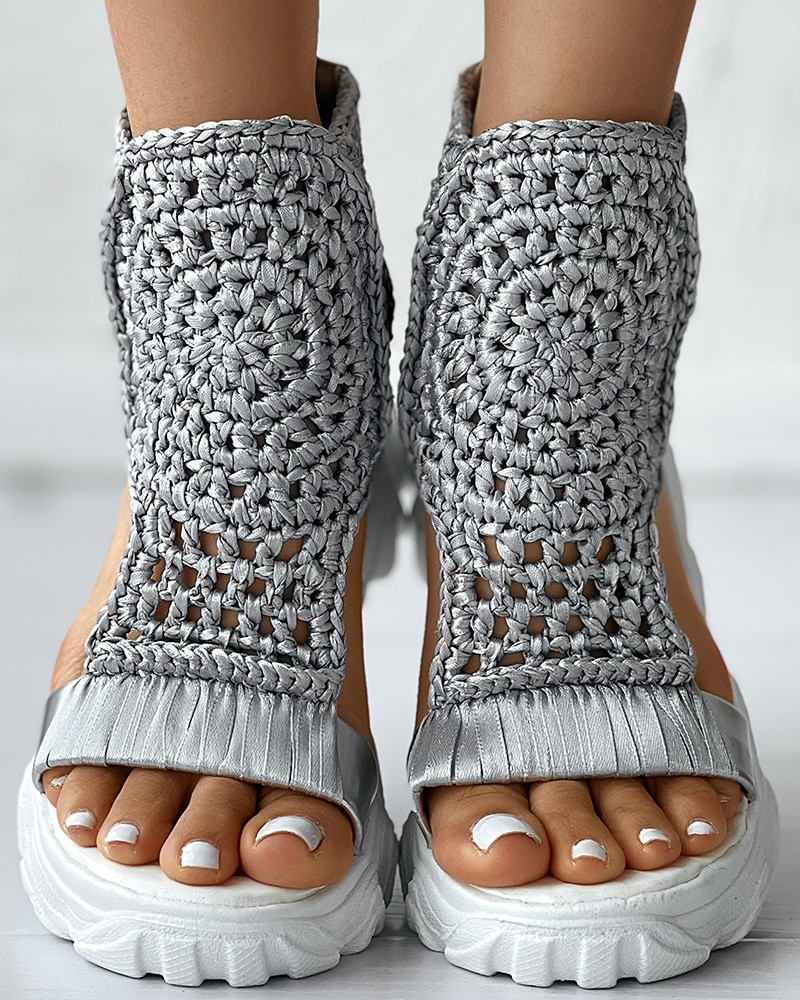 Xaviera® | Elastic Knit Sandals