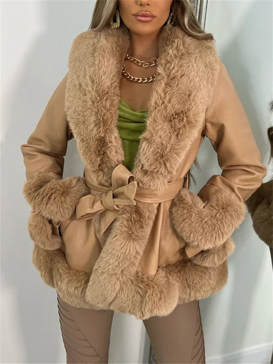 Angelica® | Warm and glamorous coat jacket