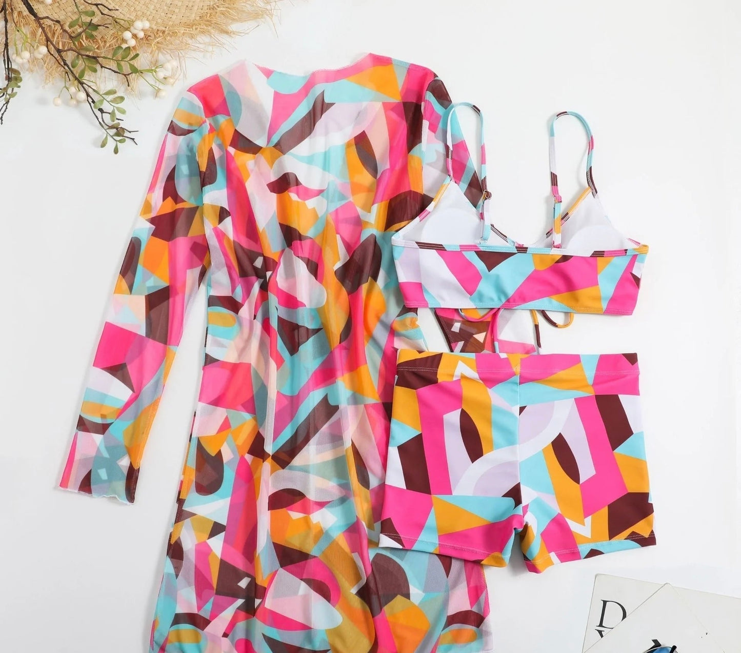 Olivia® | 3 in 1 bikini top + pants + kimono
