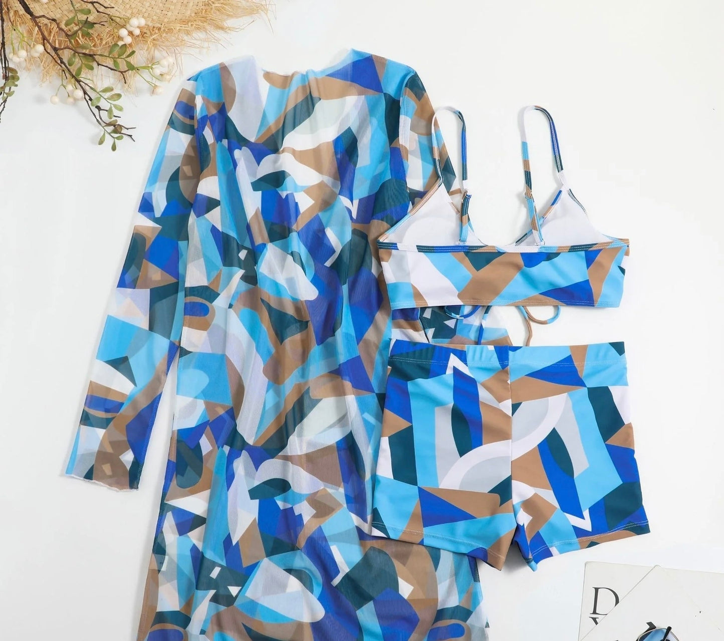Olivia® | 3 in 1 bikini top + pants + kimono