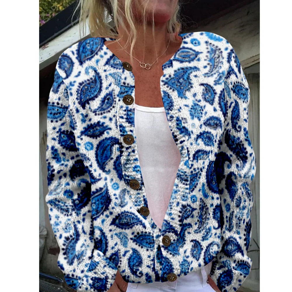 Cravatta E Scrunchie Equitazione Cotone Paisleys - Bianco Con Paisley Blu | The Riding Stock Market