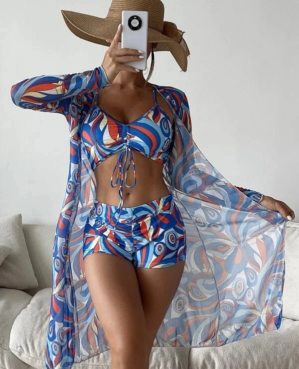 Olivia® | 3 in 1 bikini top + pants + kimono