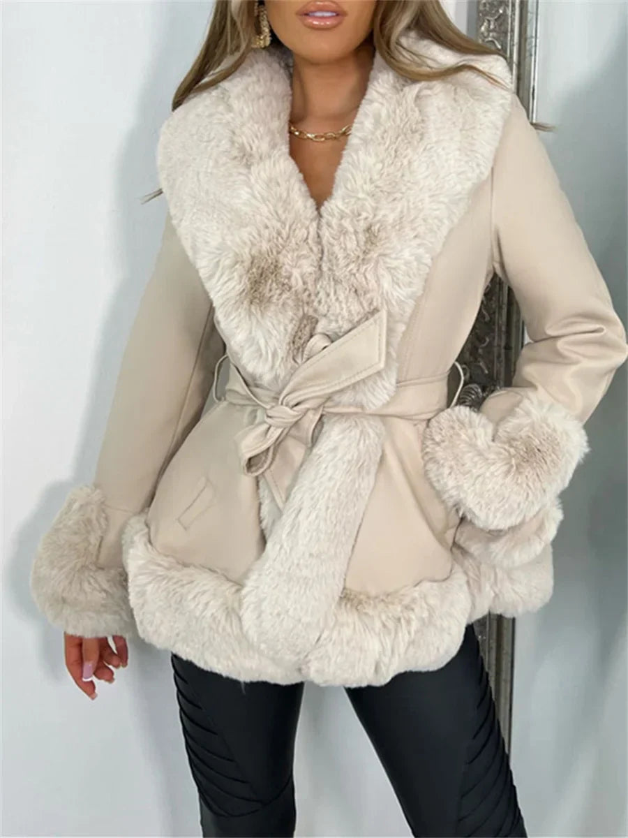 Angelica® | Warm and glamorous coat jacket