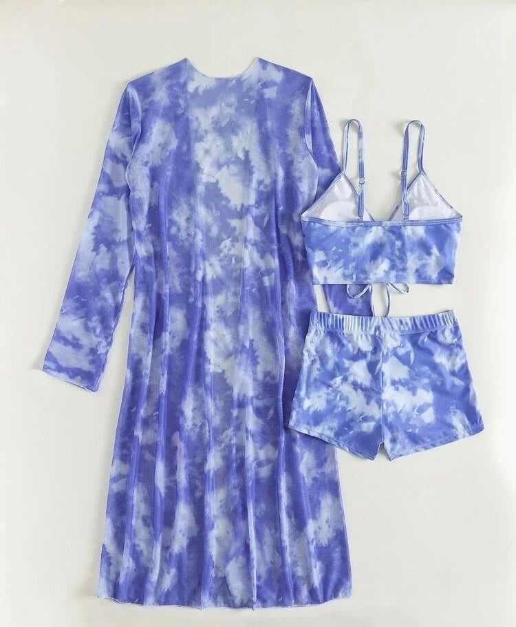 Olivia® | 3 in 1 bikini top + pants + kimono
