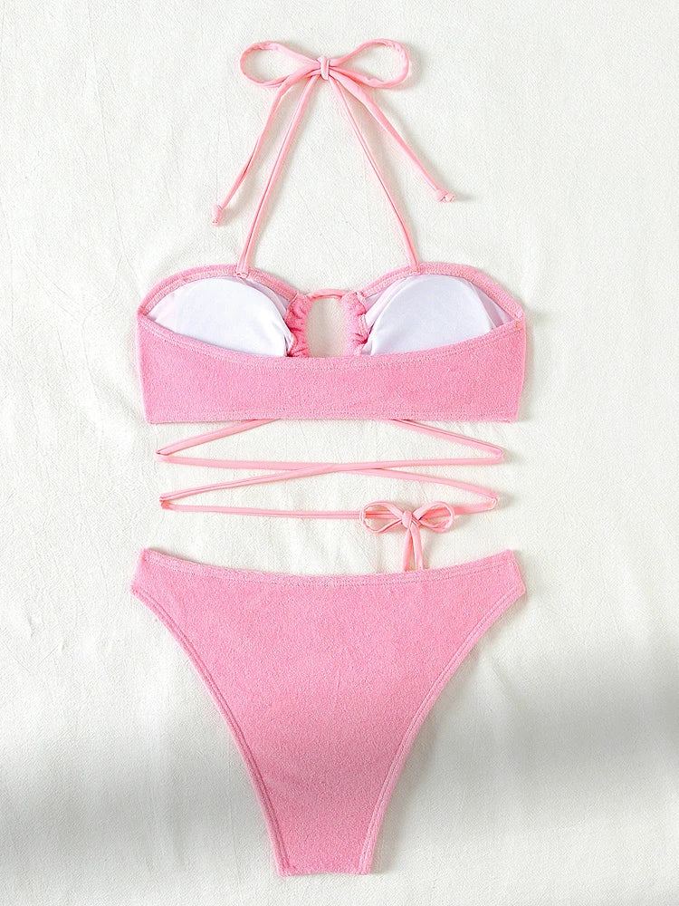 Braewyn® | Push-Up Bikini Set With Crossed Straps