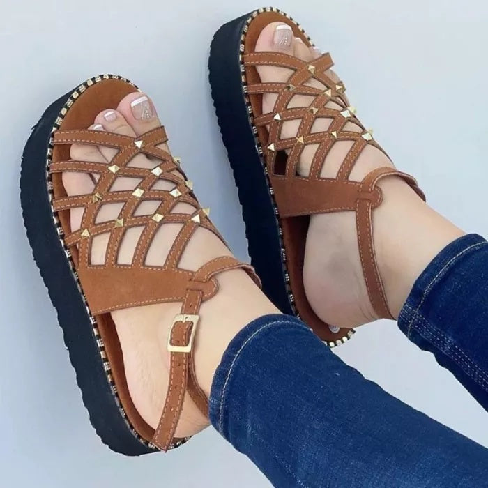 Selene® | Women'S Cutout Toe Platform Sandals Fashion