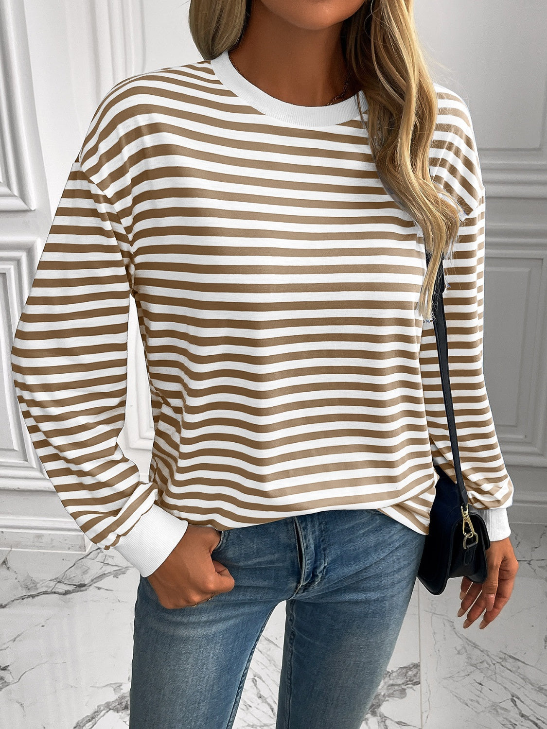 Ivy Lane Spliced Lace Contrast Short Sleeve Top