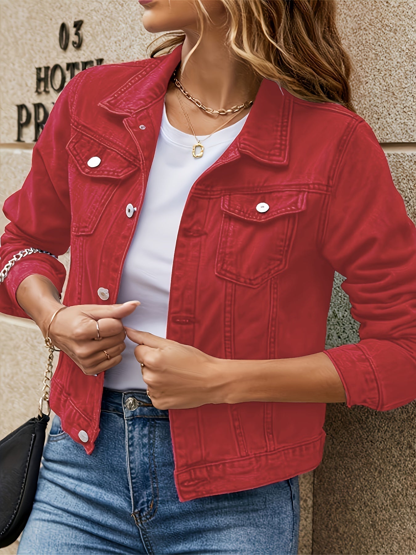 LAYLANI DENIM JACKET, CALLA LILLY PINK main image 1