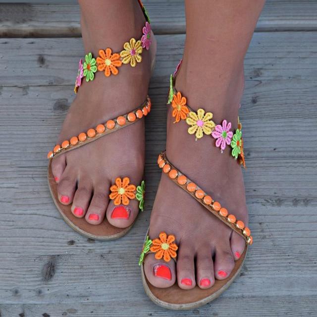 Claudia® | Boho Floral Sandals