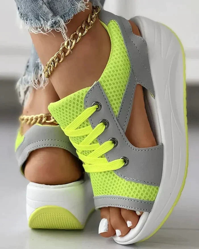 Milagros® | Stylish Sandals With Contrast Insert And Arch Support