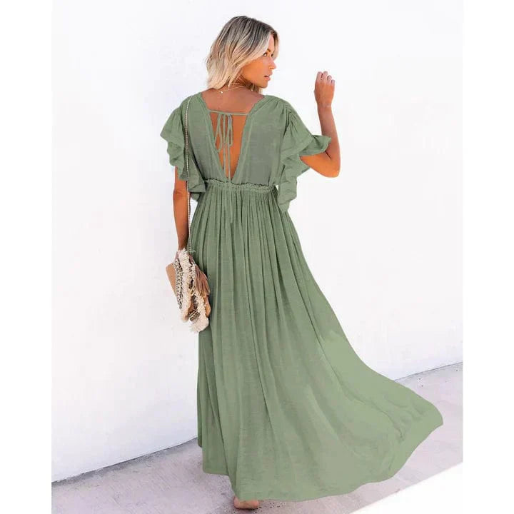 Adair® | Maxi green Ibiza beach dress