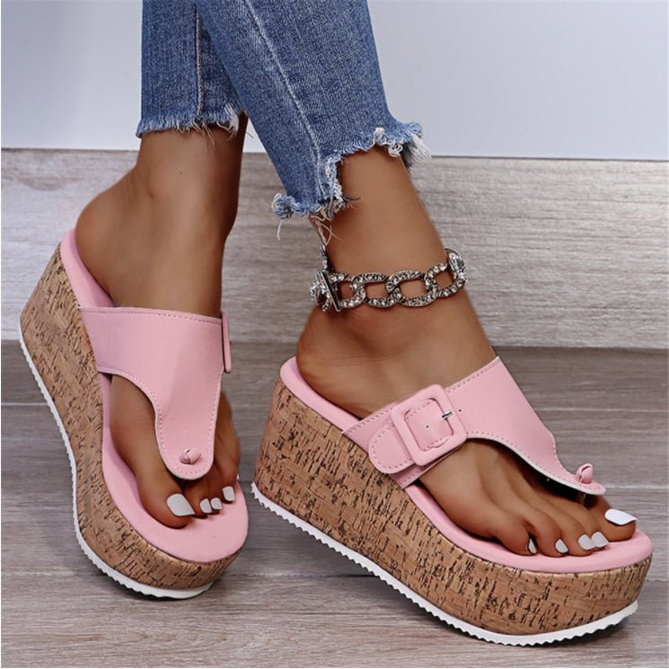 Paloma® | Toe Sandals With Cork Heel