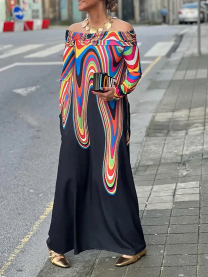 Yvaine® | Elegant dress with color print