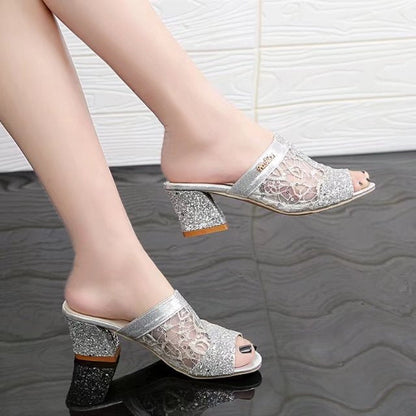 Luz® | Feminine sandals with sparkling sequins
