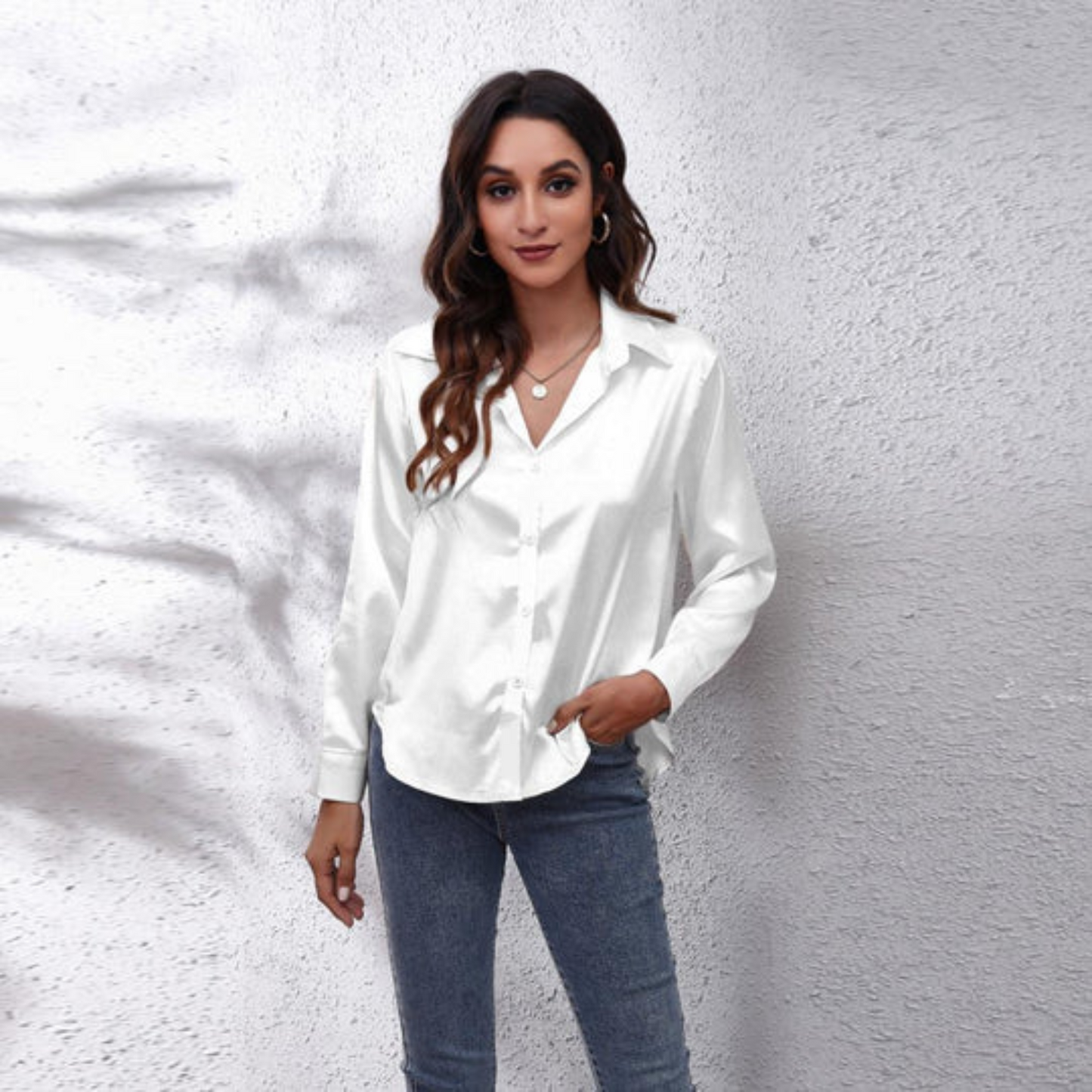Carina® | Satin summer blouse for women