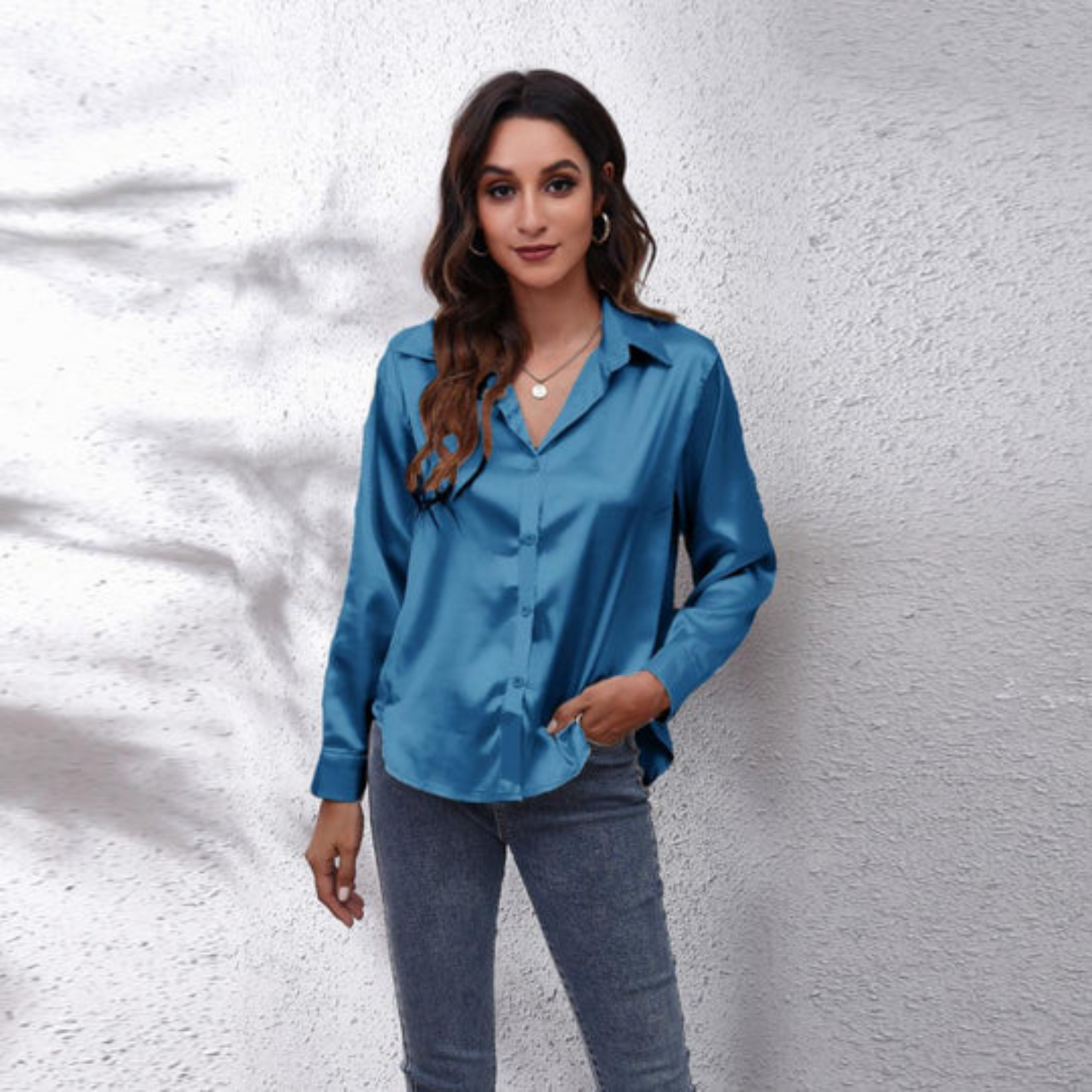 Carina® | Satin summer blouse for women
