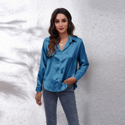 Carina® | Satin summer blouse for women