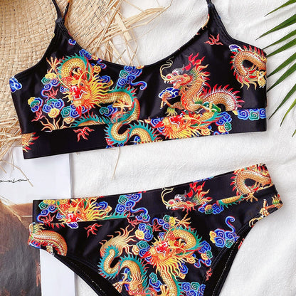 Marina® | Women's split print bikini swimwear