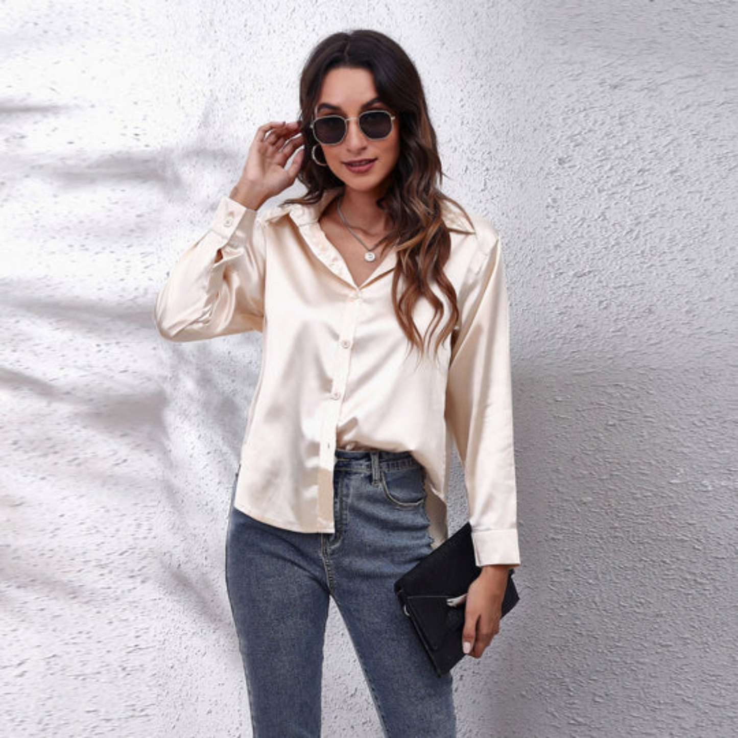 Carina® | Satin summer blouse for women