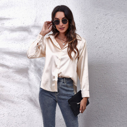 Carina® | Satin summer blouse for women