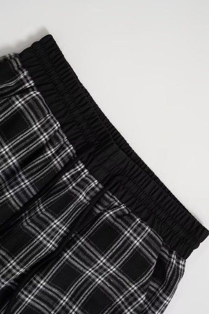 Lilian® | Checked wide leg trousers