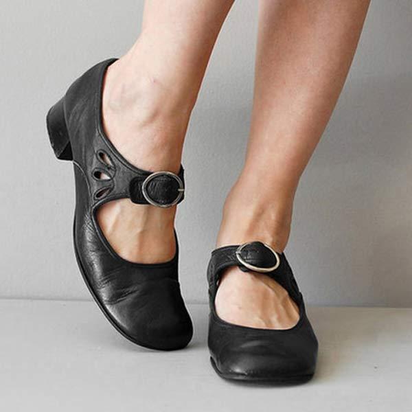 Karen® | Wedge Leather Orthopedic Buckle Sandals