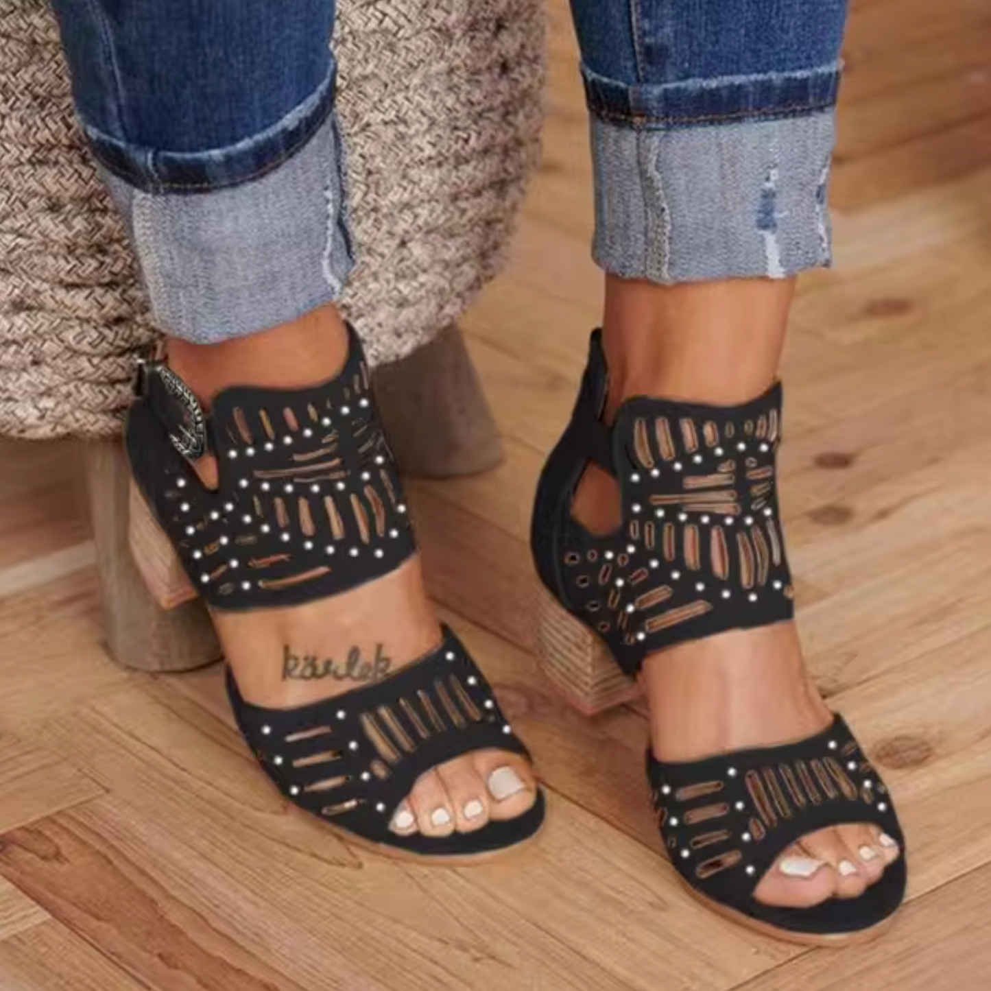 Holly® | Heeled Sandals With Hemstitch