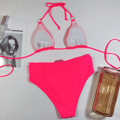 Micaela® | Bikini with halter neck and print