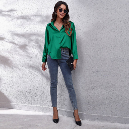 Carina® | Satin summer blouse for women
