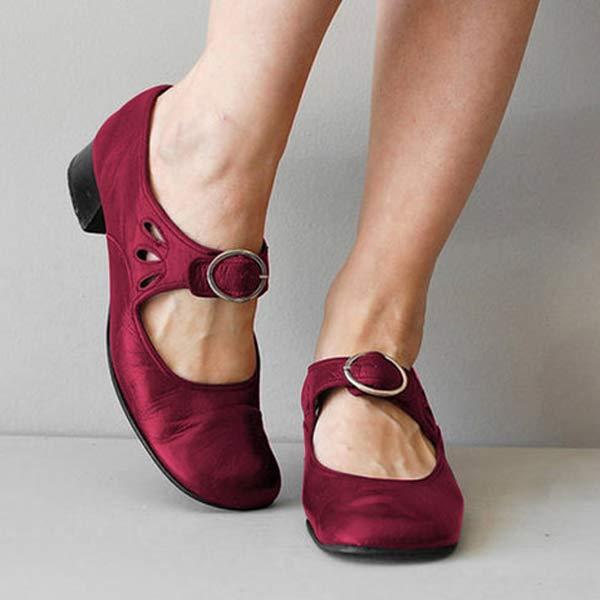 Karen® | Wedge Leather Orthopedic Buckle Sandals