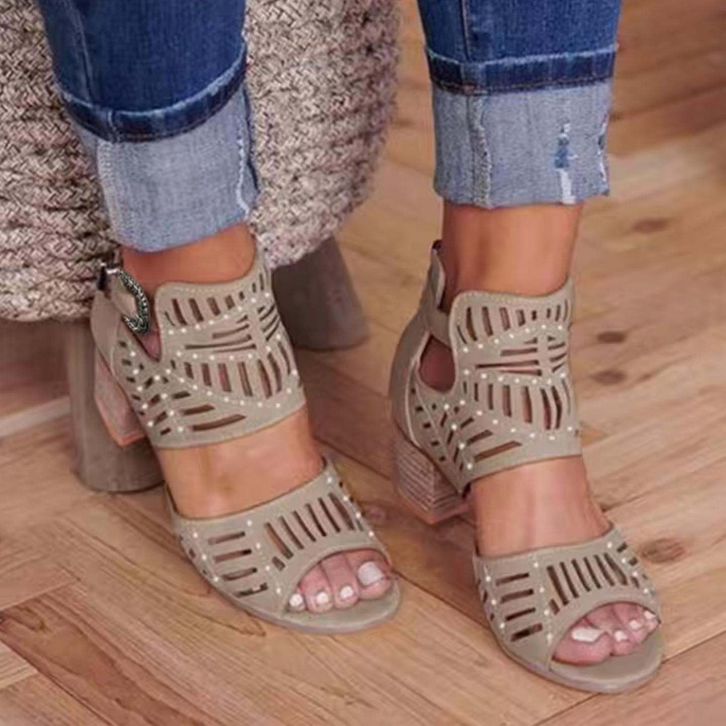 Holly® | Heeled Sandals With Hemstitch