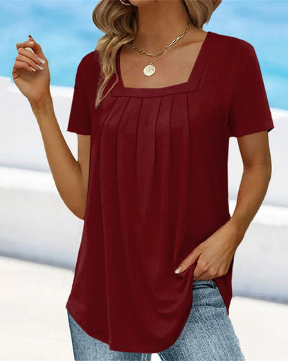 Adalyn® | Casual Square Neck Shirt