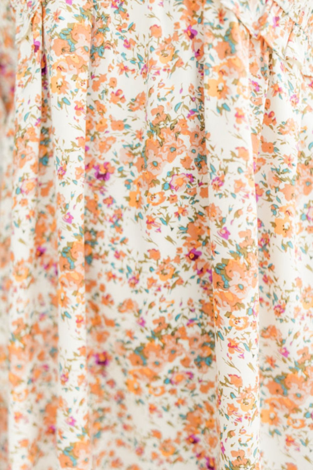 Hana® | Printed mini dress with V-neck and balloon sleeves