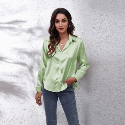 Carina® | Satin summer blouse for women