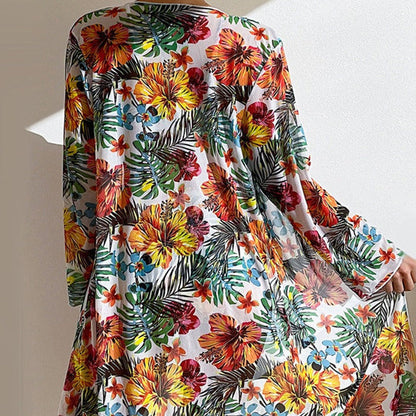 Lauryn® | 3-Piece Bikini With Flowers And Robe