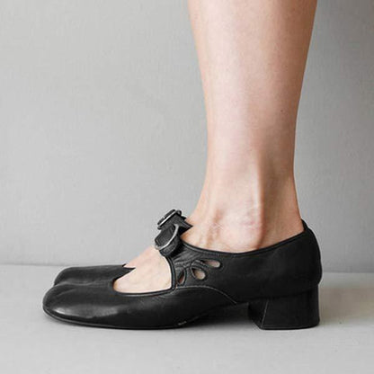Karen® | Wedge Leather Orthopedic Buckle Sandals