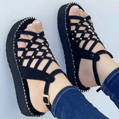 Selene® | Women'S Cutout Toe Platform Sandals Fashion