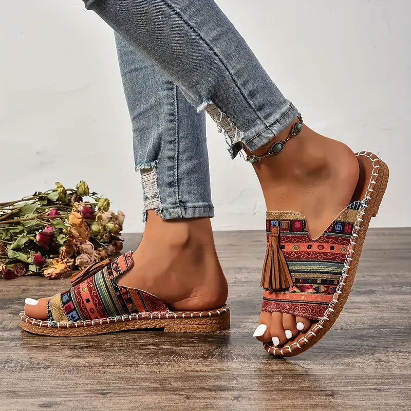 Marcella® | Ethnic Style Flat Sandals With Tassel