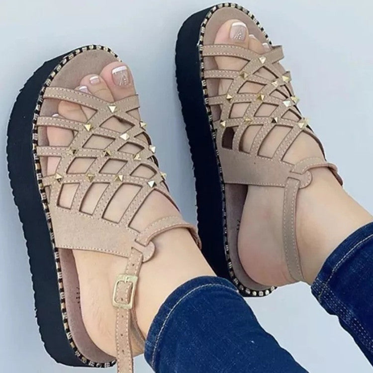 Selene® | Women'S Cutout Toe Platform Sandals Fashion