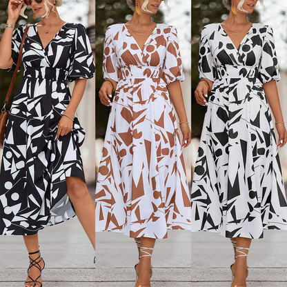 Oxana® | Casual Midi Dress With A V-Neck