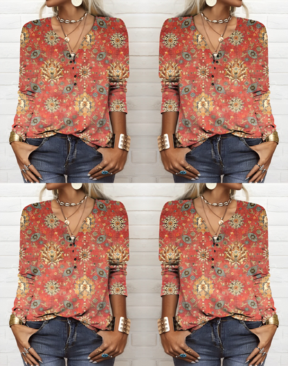Abigail® | Printed Ethnic Style Blouse