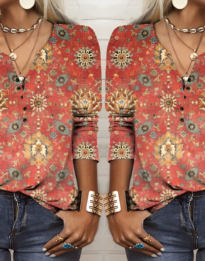Abigail® | Printed Ethnic Style Blouse